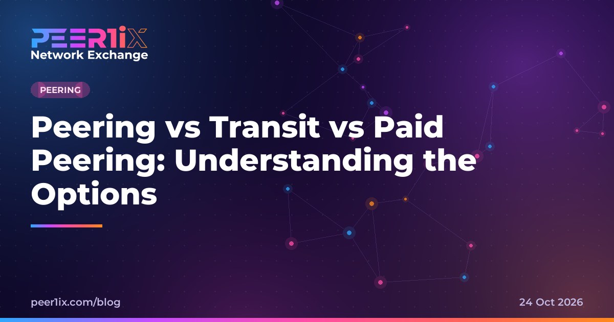 Peering vs Transit vs Paid Peering: Understanding the Options