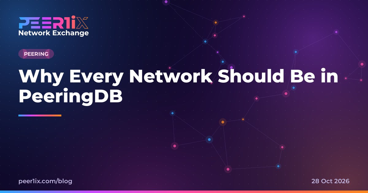 Why Every Network Should Be in PeeringDB
